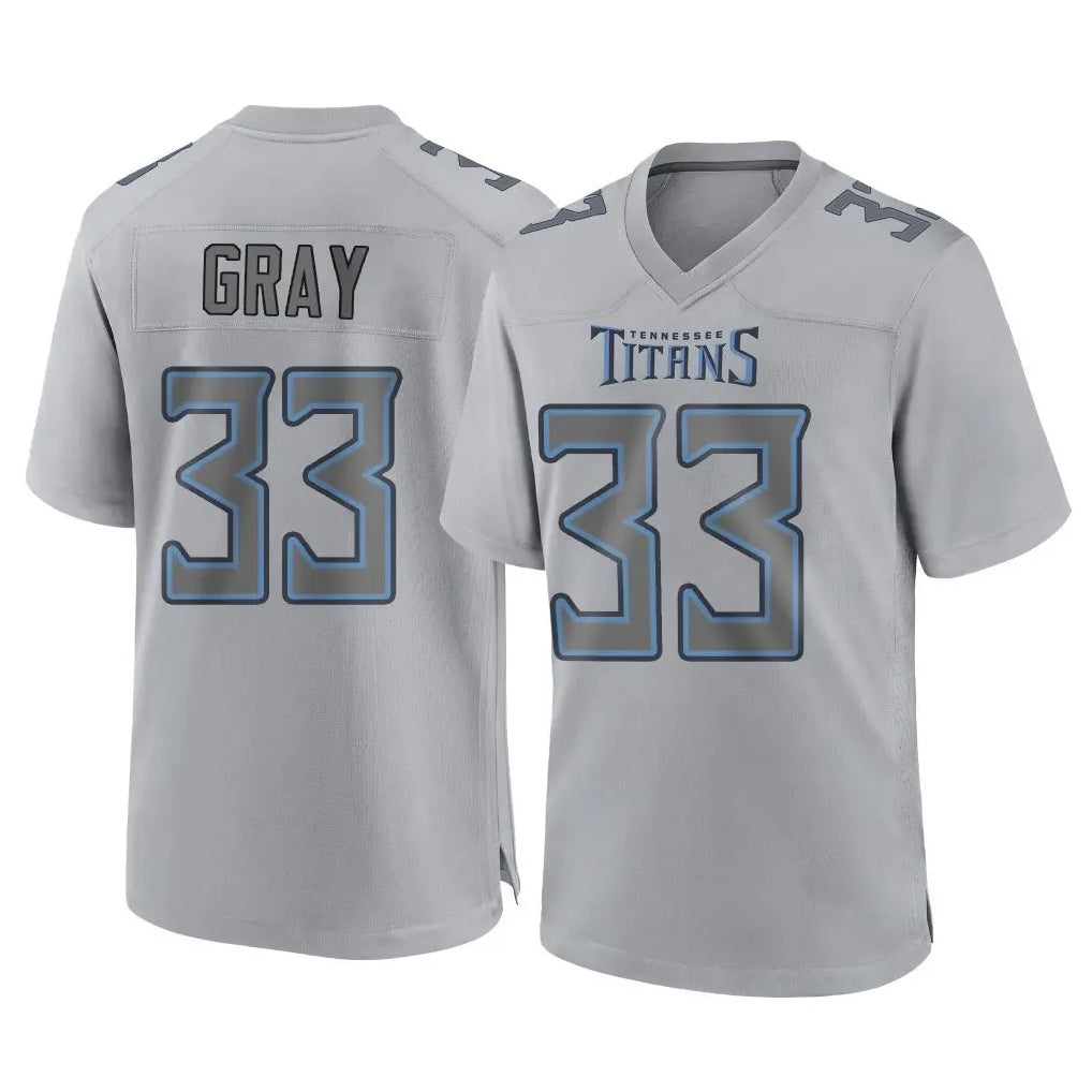 Boles T.Titans #33 Cedric Gray Player Gray Atmosphere Fashion Home Game Stitched Jerseys