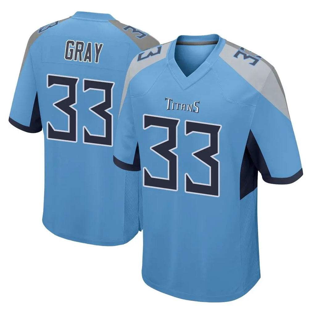 Boles T.Titans #33 Cedric Gray Player Light Blue Home Game Stitched Jerseys