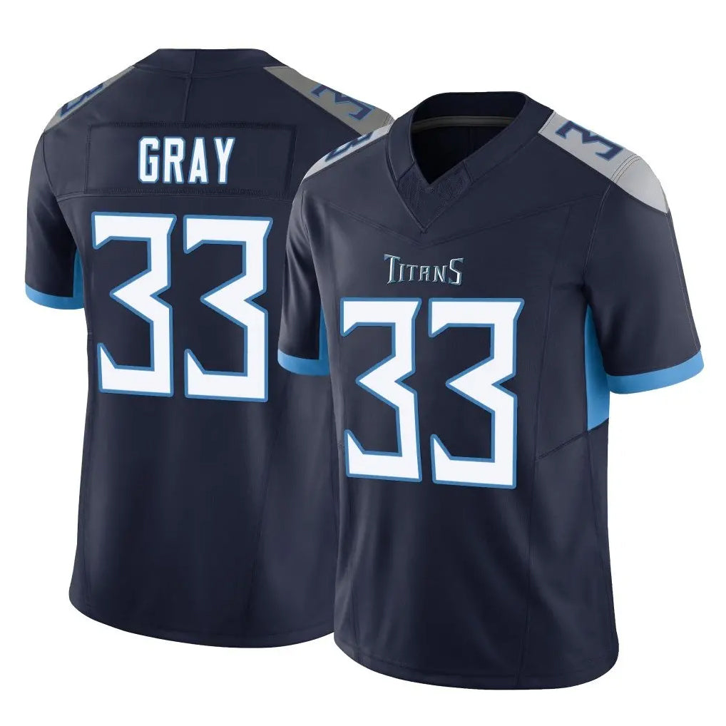 Boles T.Titans #33 Cedric Gray Player Navy Limited Vapor F.U.S.E. Home Game Stitched Jerseys