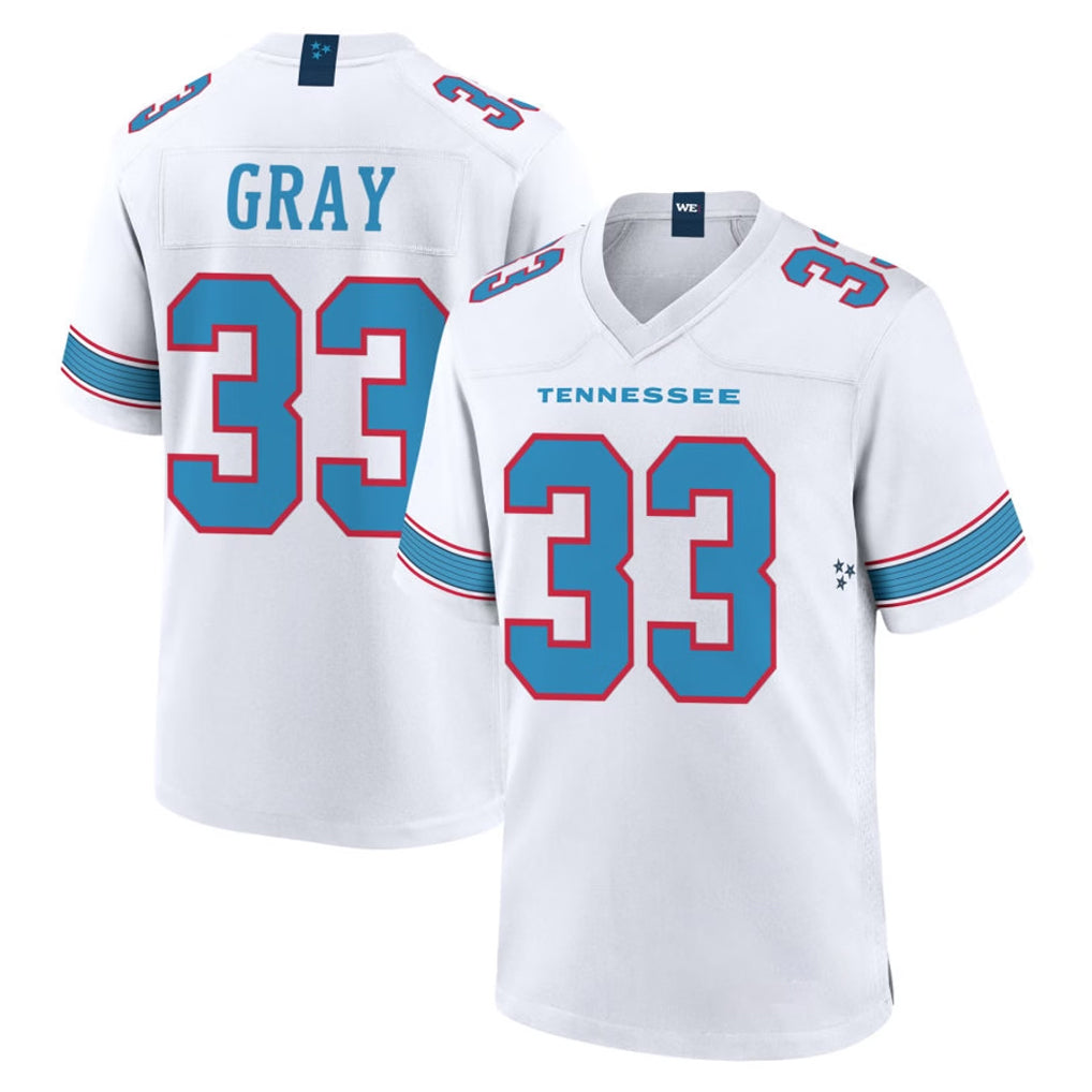 Boles T.Titans #33 Cedric Gray Player White 2026 Game Home Stitched Jerseys