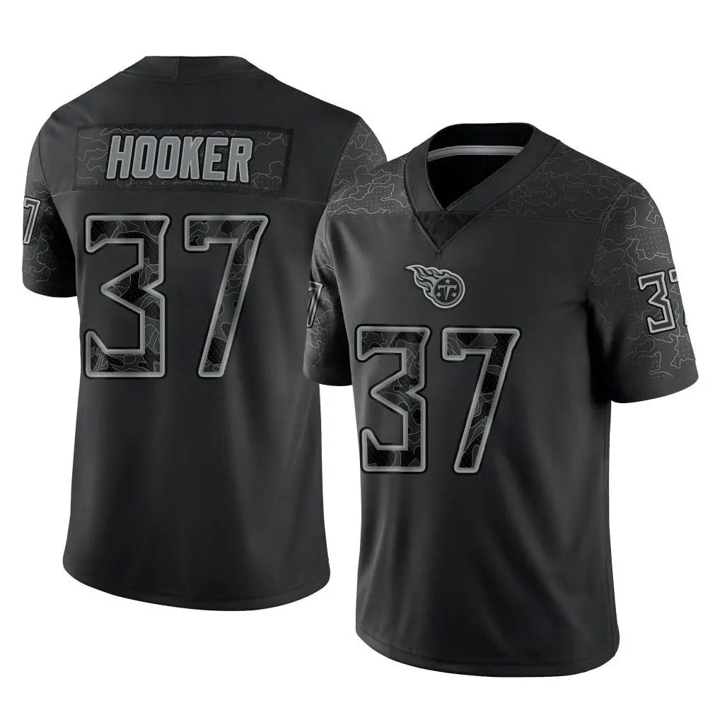 Boles T.Titans #37 Amani Hooker Player Black Limited Reflective Home Game Stitched Jerseys