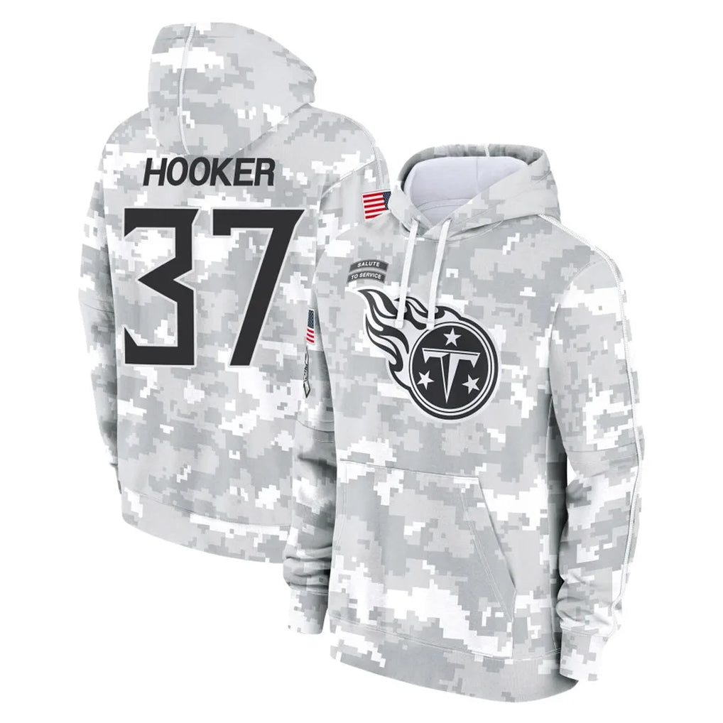 Boles T.Titans #37 Amani Hooker Player Camo Arctic Salute to Service Pullover Hoodies Home Game Stitched Jerseys