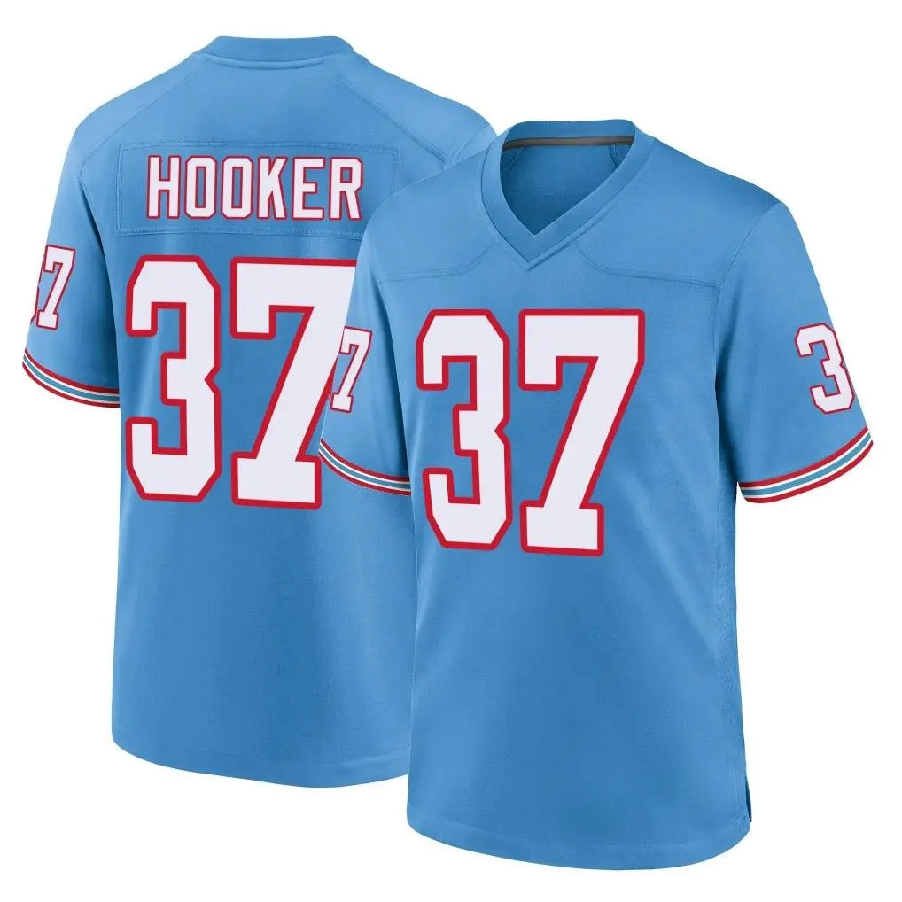 Boles T.Titans #37 Amani Hooker Player Light Blue Oilers Throwback Home Game Stitched Jerseys