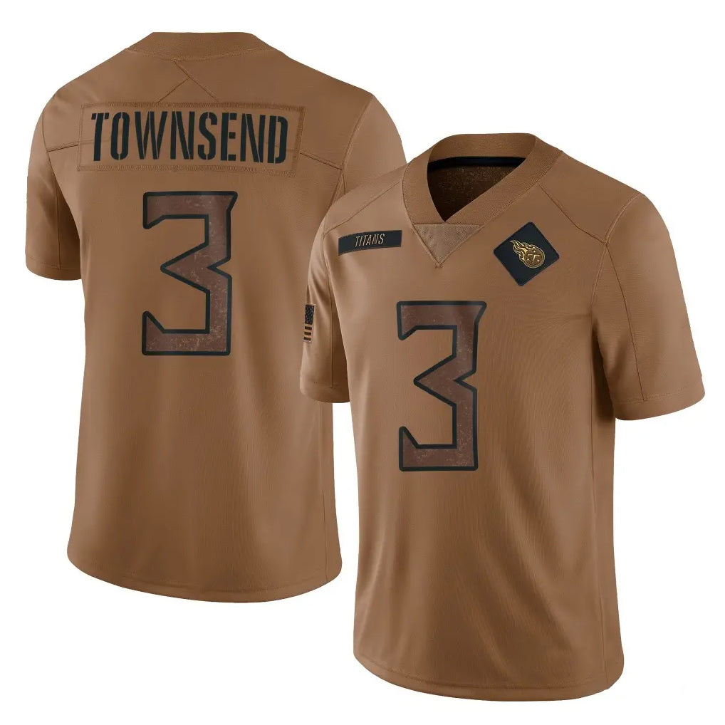 Boles T.Titans #3 Tommy Townsend Player Brown Limited Salute to Service Home Game Stitched Jerseys