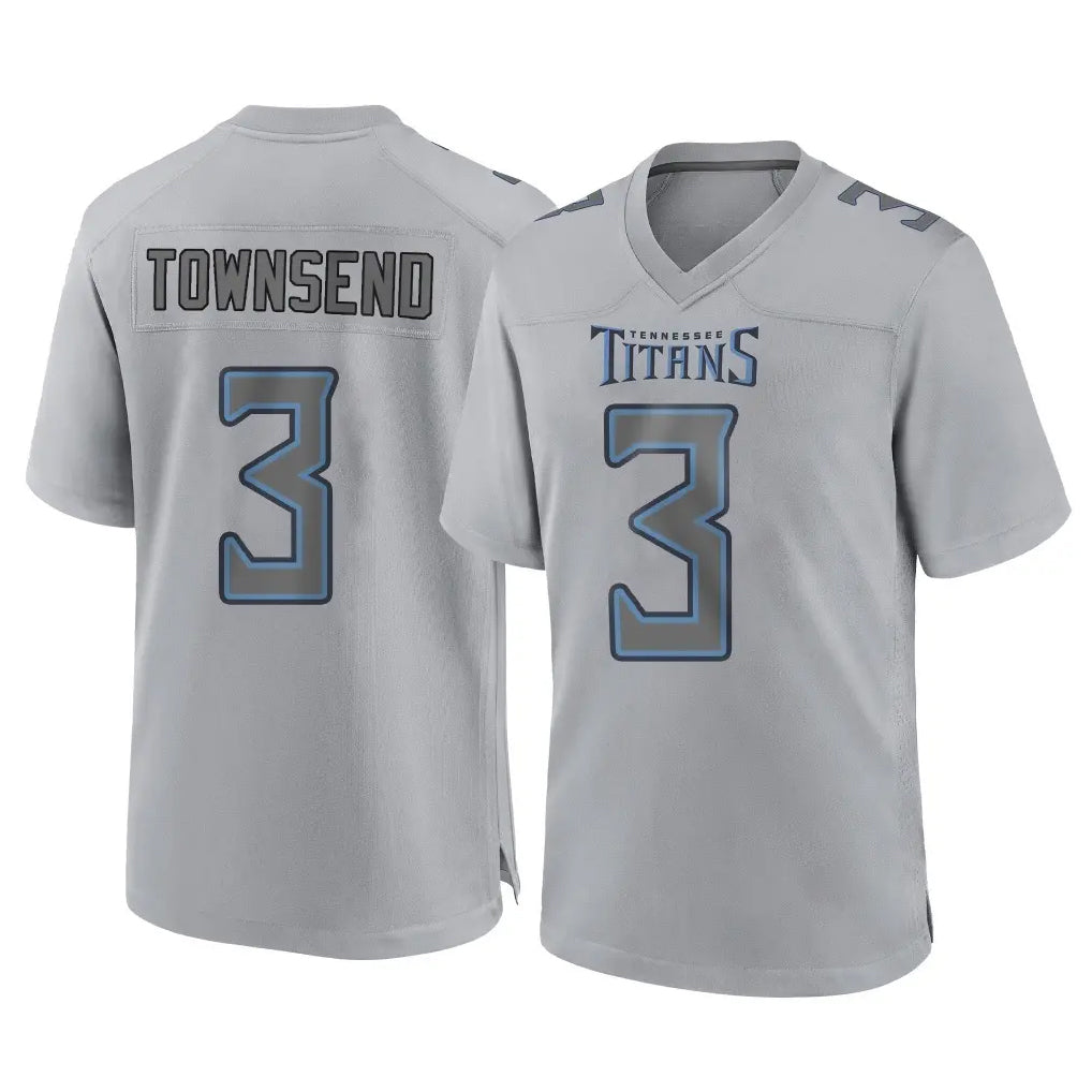 Boles T.Titans #3 Tommy Townsend Player Gray Atmosphere Fashion Home Game Stitched Jerseys