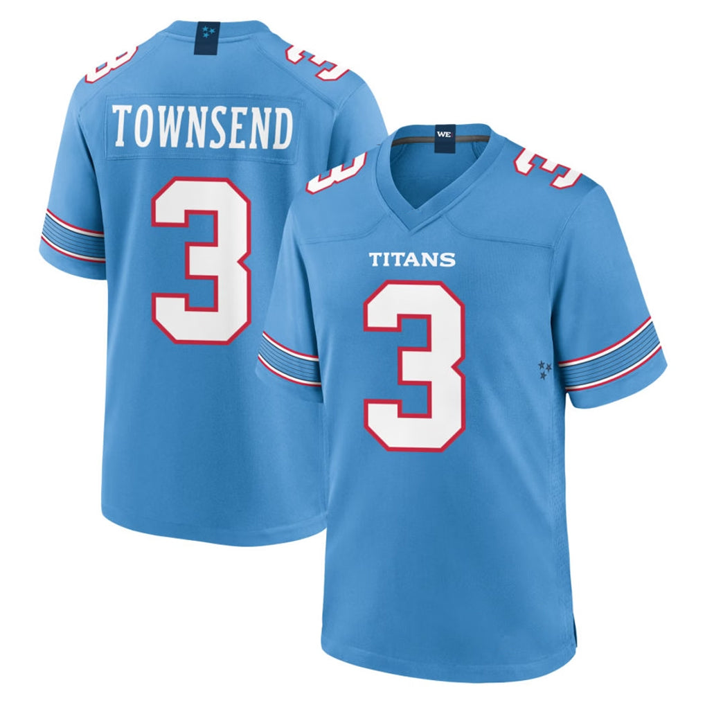 Boles T.Titans #3 Tommy Townsend Player Light Blue 2026 Game Home Stitched Jerseys