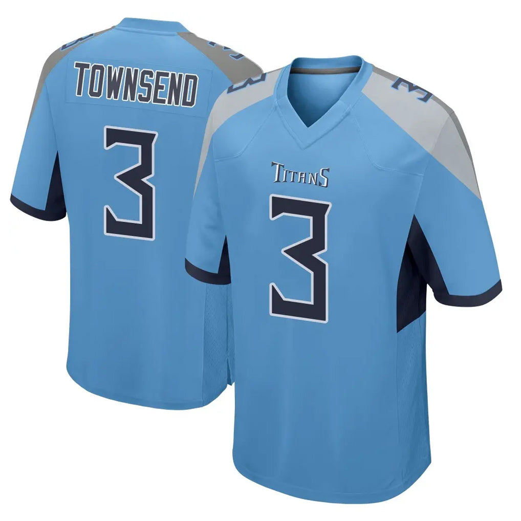Boles T.Titans #3 Tommy Townsend Player Light Blue Home Game Stitched Jerseys