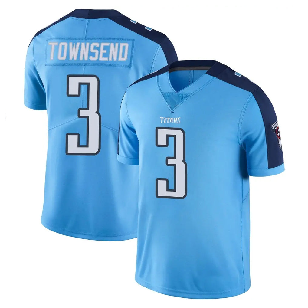 Boles T.Titans #3 Tommy Townsend Player Light Blue Limited Color Rush Home Game Stitched Jerseys