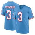 Boles T.Titans #3 Tommy Townsend Player Light Blue Oilers Throwback Home Game Stitched Jerseys