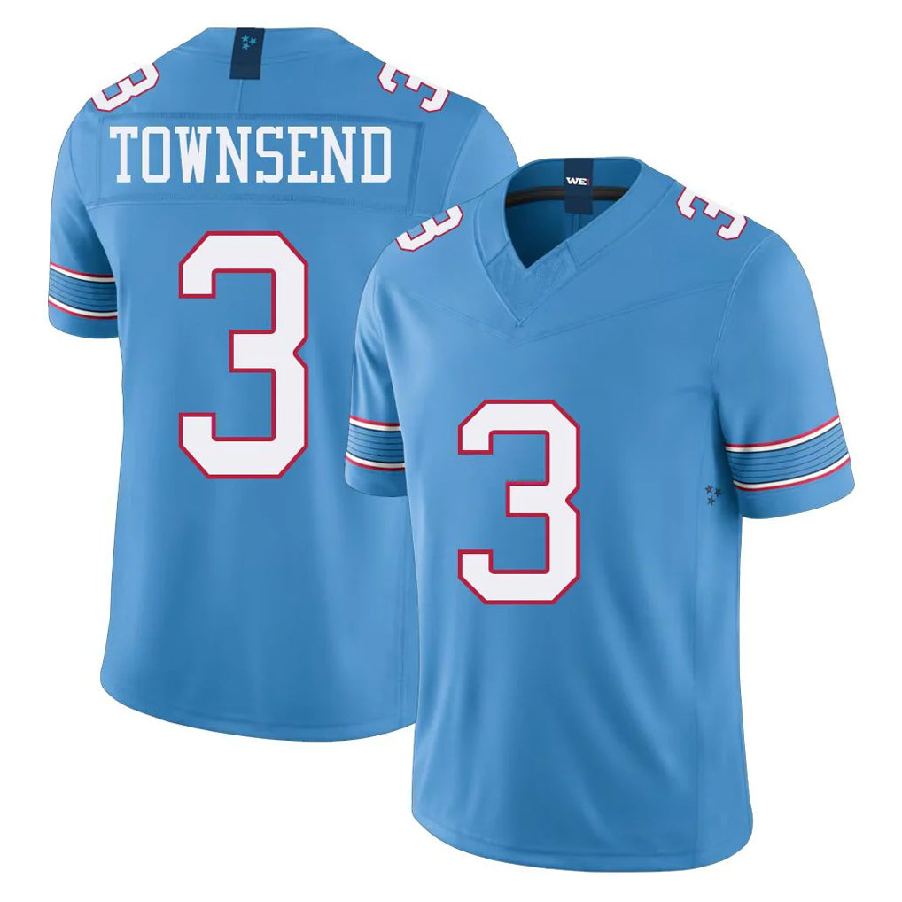 Boles T.Titans #3 Tommy Townsend Player Light Blue Team Vapor F.U.S.E. Limited Home Game Stitched Jerseys