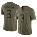 Boles T.Titans #3 Tommy Townsend Player Olive Limited Salute to Service Home Game Stitched Jerseys