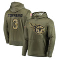 Boles T.Titans #3 Tommy Townsend Player Olive Salute to Service Pullover Hoodies Home Game Stitched Jerseys