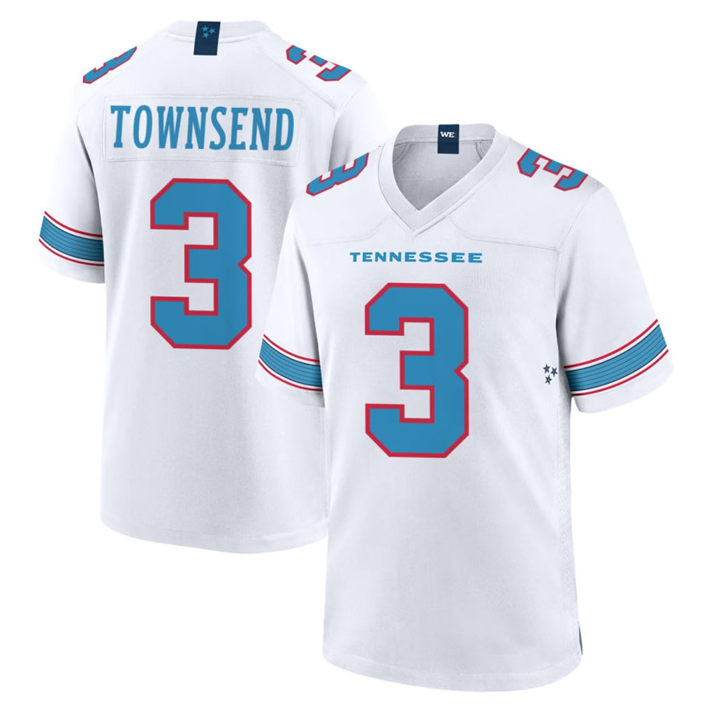Boles T.Titans #3 Tommy Townsend Player White 2026 Game Home Stitched Jerseys