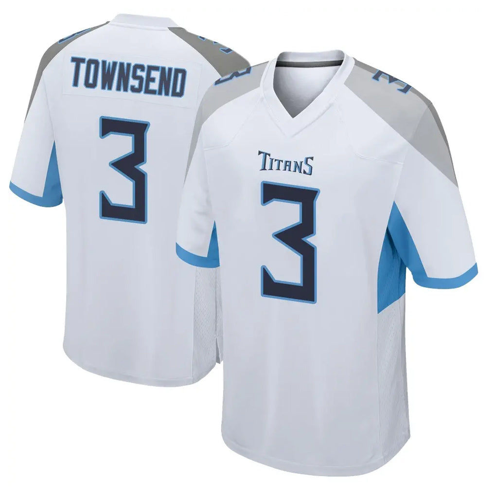Boles T.Titans #3 Tommy Townsend Player White Home Game Stitched Jerseys
