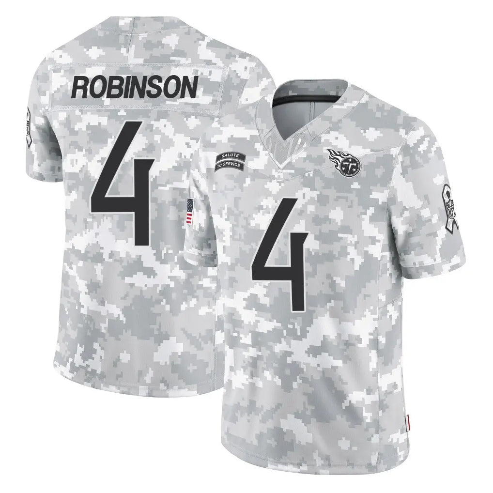 Boles T.Titans #4 Wan'Dale Robinson Player Arctic Camo Limited Salute to Service Home Game Stitched Jerseys