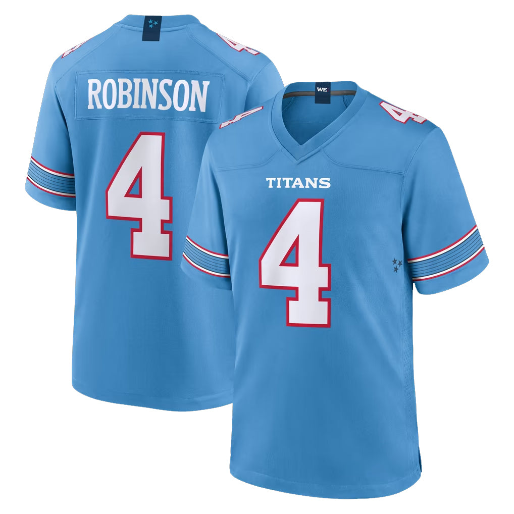 Boles T.Titans #4 Wan'Dale Robinson Player Light Blue 2026 Game Home Stitched Jerseys
