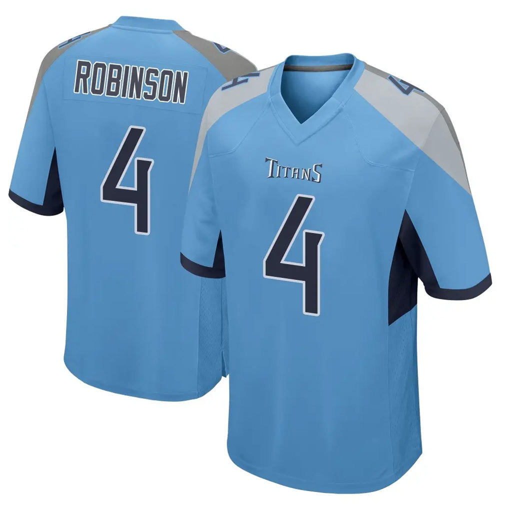 Boles T.Titans #4 Wan'Dale Robinson Player Light Blue Home Game Stitched Jerseys