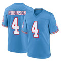 Boles T.Titans #4 Wan'Dale Robinson Player Light Blue Oilers Throwback Home Game Stitched Jerseys