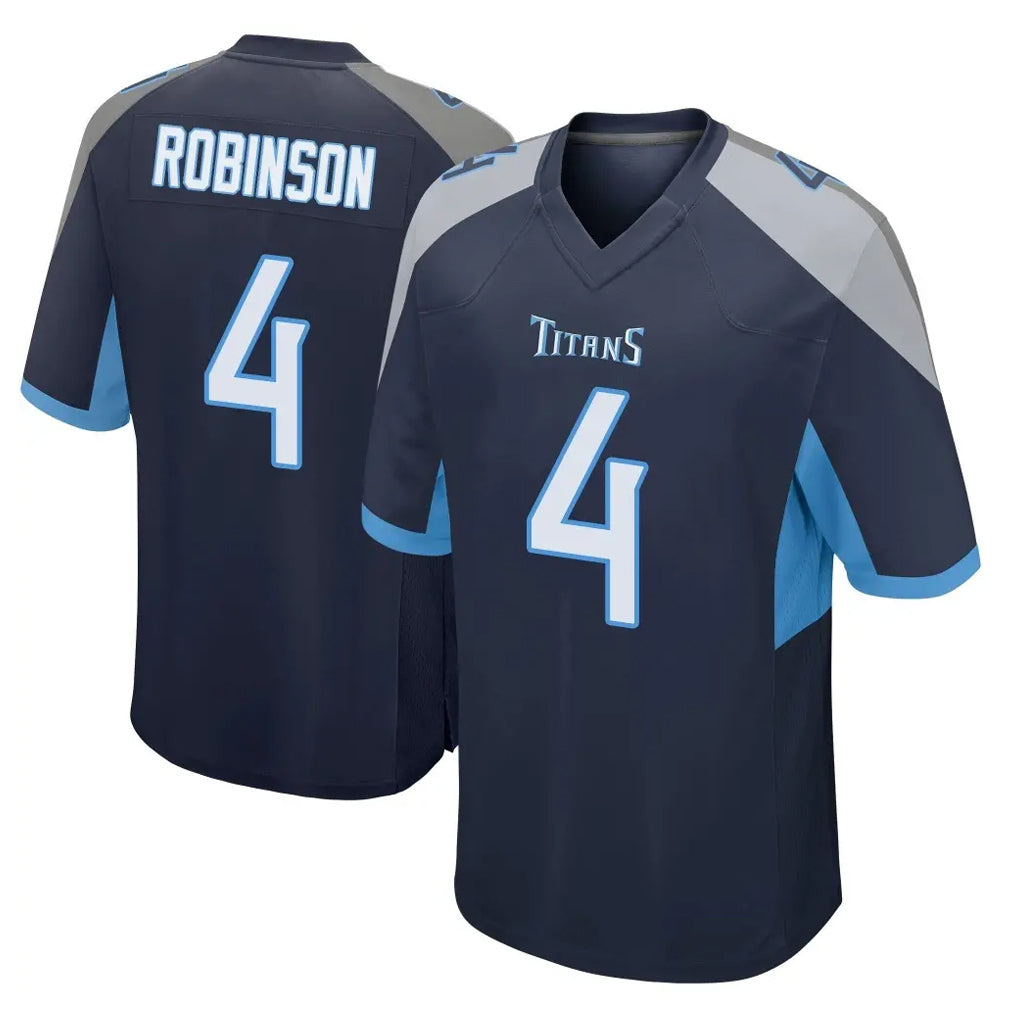 Boles T.Titans #4 Wan'Dale Robinson Player Navy Home Game Stitched Jerseys