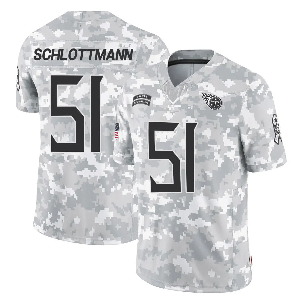Boles T.Titans #51 Austin Schlottmann Player Arctic Camo Limited Salute to Service Home Game Stitched Jerseys