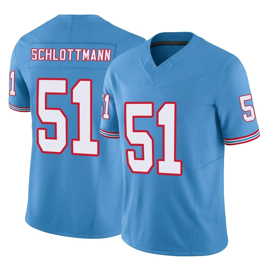 Boles T.Titans #51 Austin Schlottmann Player Light Blue Limited Vapor F.U.S.E. Home Game Stitched Jerseys