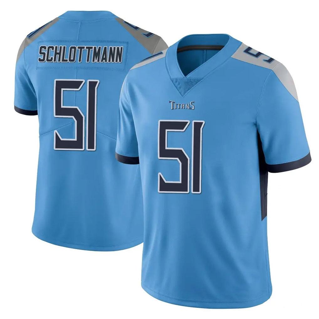 Boles T.Titans #51 Austin Schlottmann Player Light Blue Limited Vapor Untouchable Home Game Stitched Jerseys