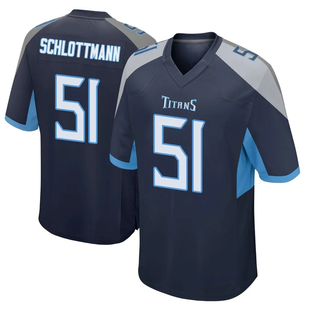 Boles T.Titans #51 Austin Schlottmann Player Navy Home Game Stitched Jerseys