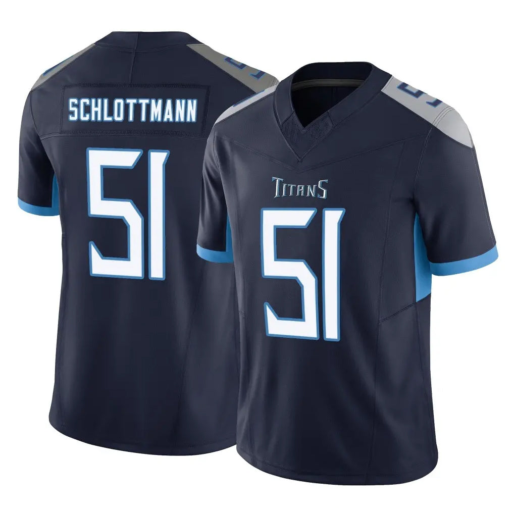 Boles T.Titans #51 Austin Schlottmann Player Navy Limited Vapor F.U.S.E. Home Game Stitched Jerseys