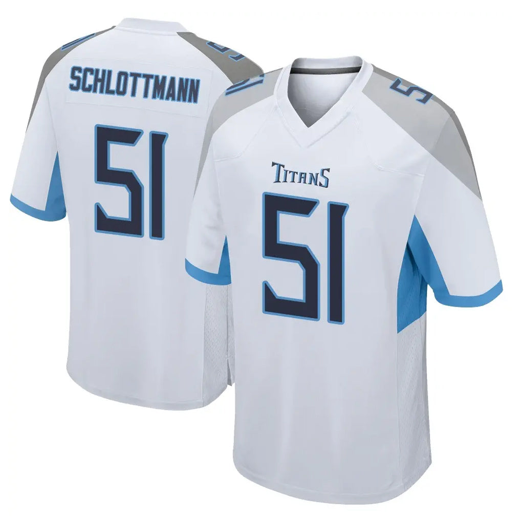 Boles T.Titans #51 Austin Schlottmann Player White Home Game Stitched Jerseys