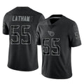Boles T.Titans #55 JC Latham Player Black Limited Reflective Home Game Stitched Jerseys