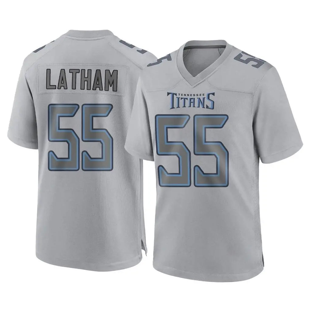 Boles T.Titans #55 JC Latham Player Gray Atmosphere Fashion Home Game Stitched Jerseys
