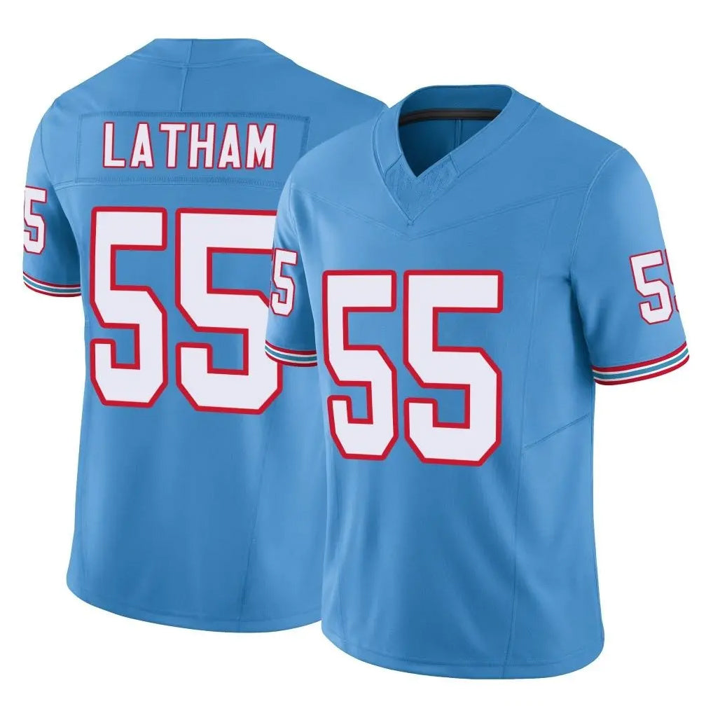 Boles T.Titans #55 JC Latham Player Light Blue Limited Vapor F.U.S.E. Home Game Stitched Jerseys