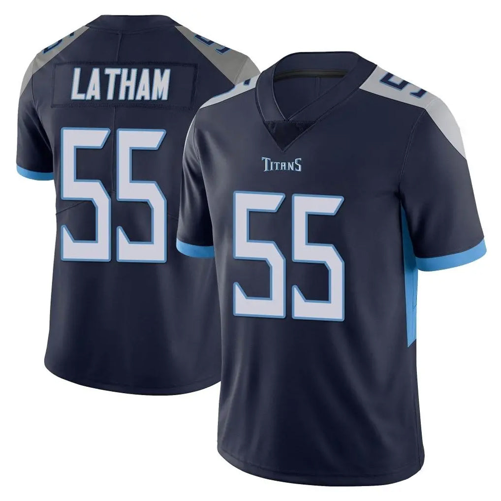 Boles T.Titans #55 JC Latham Player Navy Limited Vapor Untouchable Home Game Stitched Jerseys