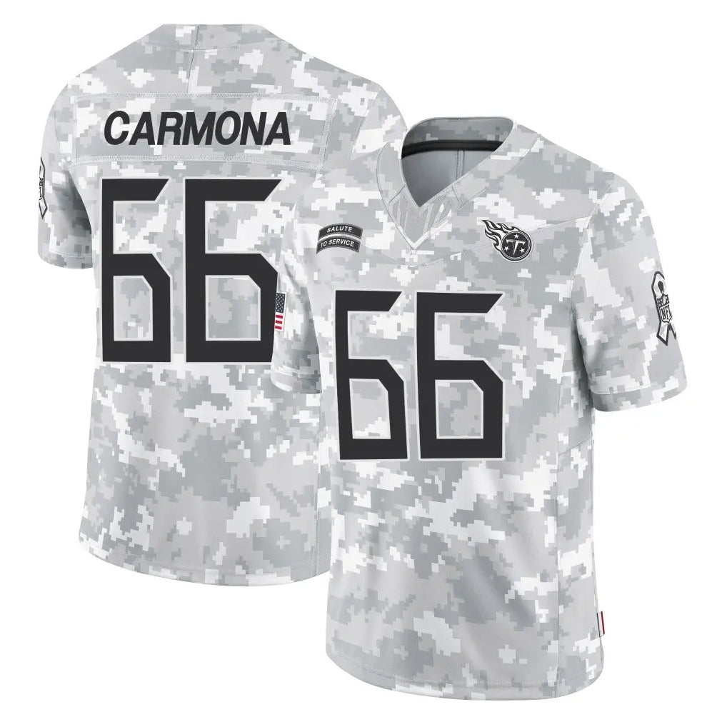Boles T.Titans #66 Fernando Carmona Jr. Player Arctic Camo Limited Salute to Service Home Game Stitched Jerseys