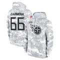 Boles T.Titans #66 Fernando Carmona Jr. Player Camo Arctic Salute to Service Pullover Hoodies Home Game Stitched Jerseys