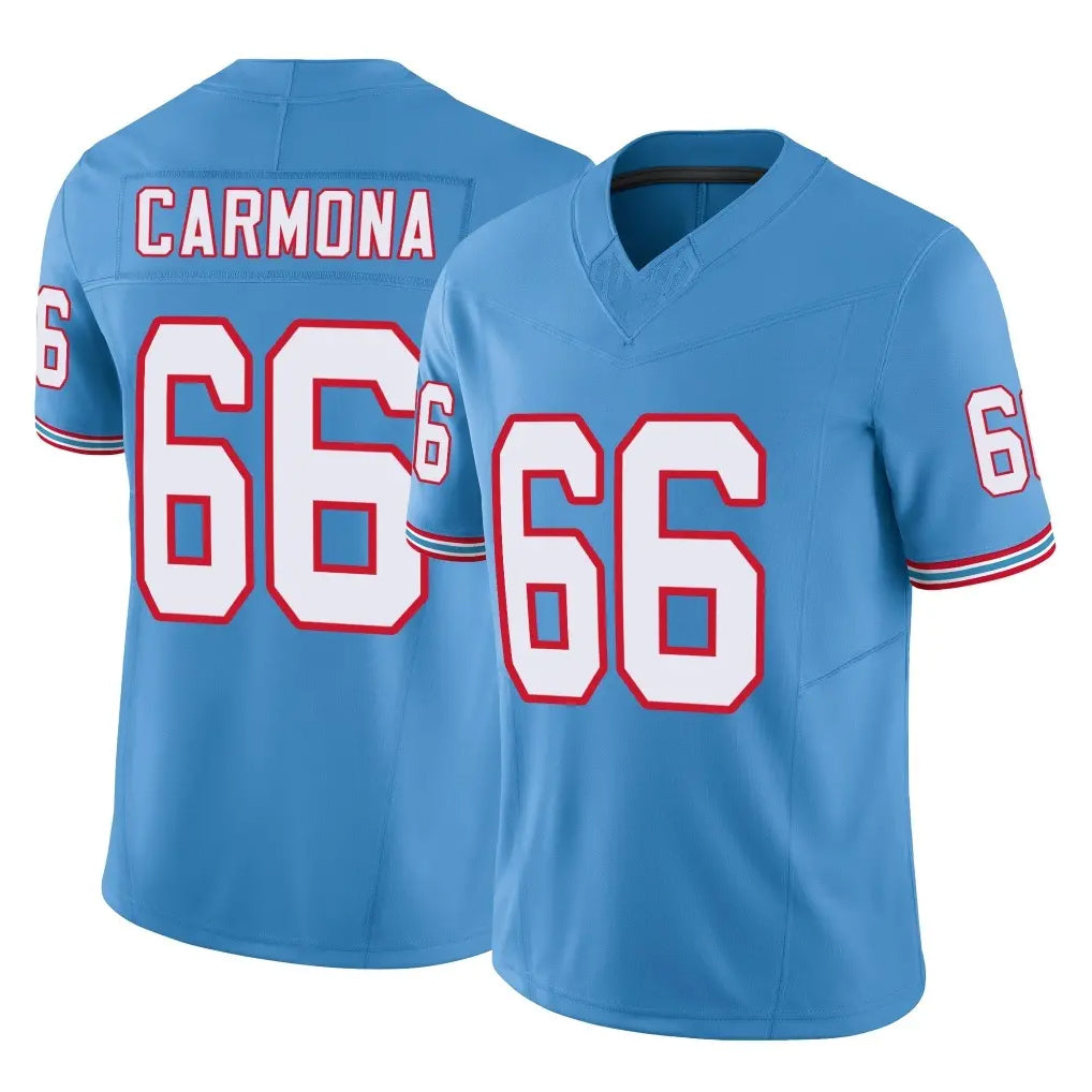 Boles T.Titans #66 Fernando Carmona Jr. Player Light Blue Limited Vapor F.U.S.E. Home Game Stitched Jerseys