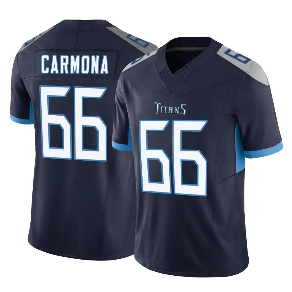Boles T.Titans #66 Fernando Carmona Jr. Player Navy Limited Vapor F.U.S.E. Home Game Stitched Jerseys