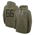 Boles T.Titans #66 Fernando Carmona Jr. Player Olive Salute to Service Hoodies Home Game Stitched Jerseys