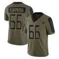 Boles T.Titans #66 Fernando Carmona Jr. Player Olive Salute to Service Limited Home Game Stitched Jerseys