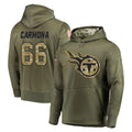 Boles T.Titans #66 Fernando Carmona Jr. Player Olive Salute to Service Pullover Hoodies Home Game Stitched Jerseys