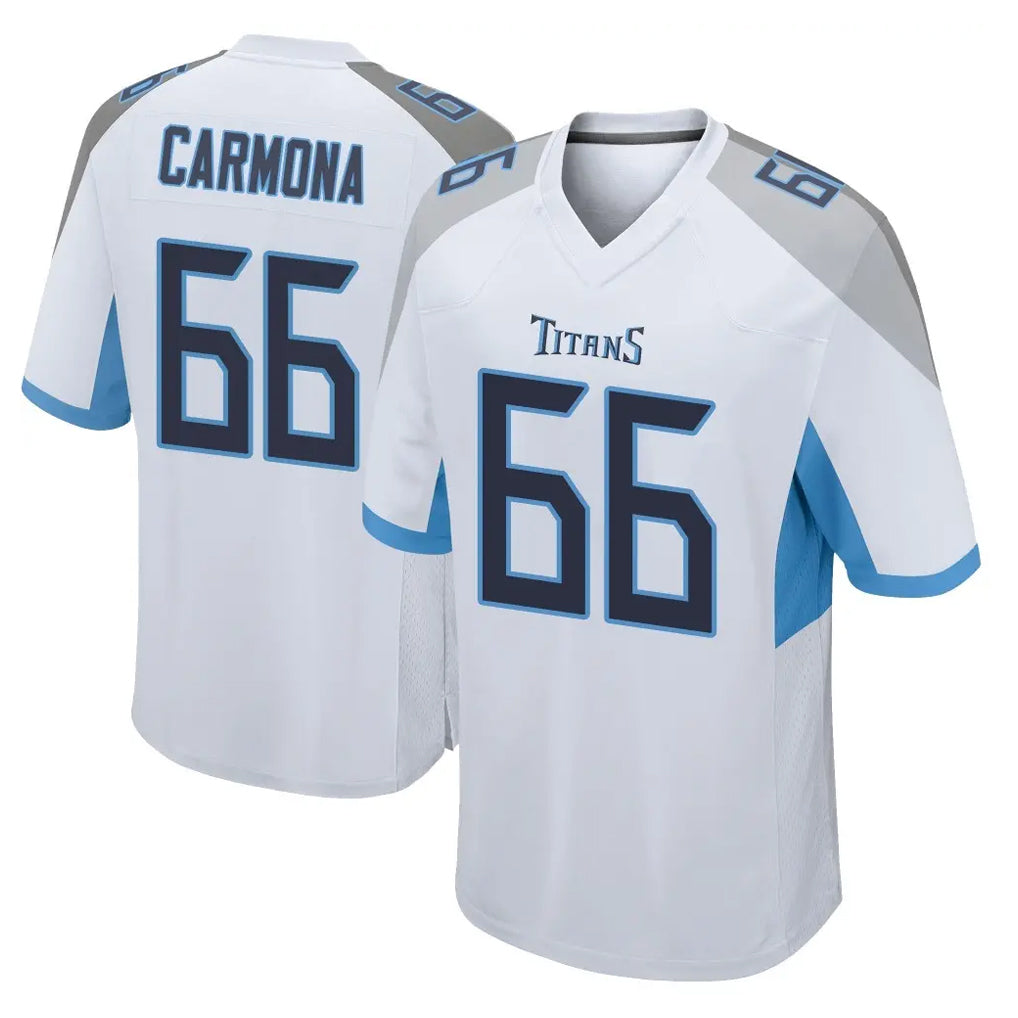 Boles T.Titans #66 Fernando Carmona Jr. Player White Home Game Stitched Jerseys