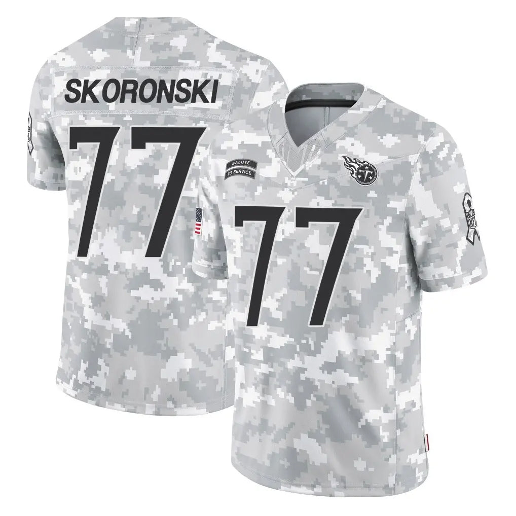 Boles T.Titans #77 Peter Skoronski Player Arctic Camo Limited Salute to Service Home Game Stitched Jerseys
