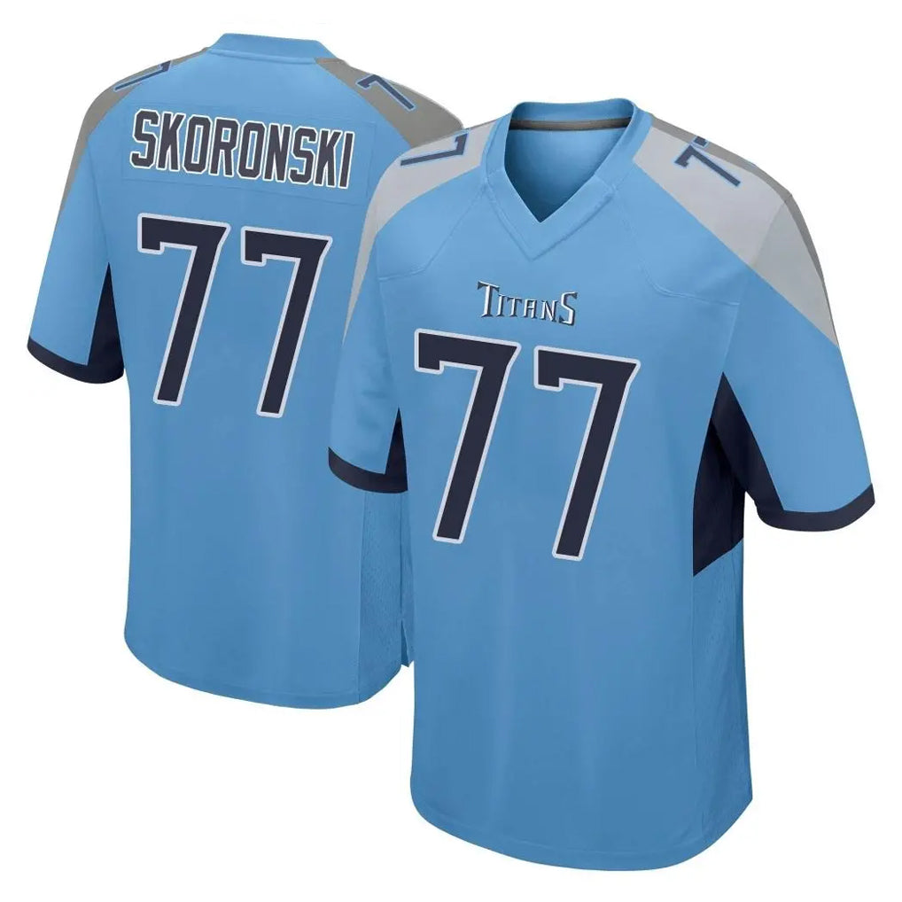 Boles T.Titans #77 Peter Skoronski Player Light Blue Home Game Stitched Jerseys