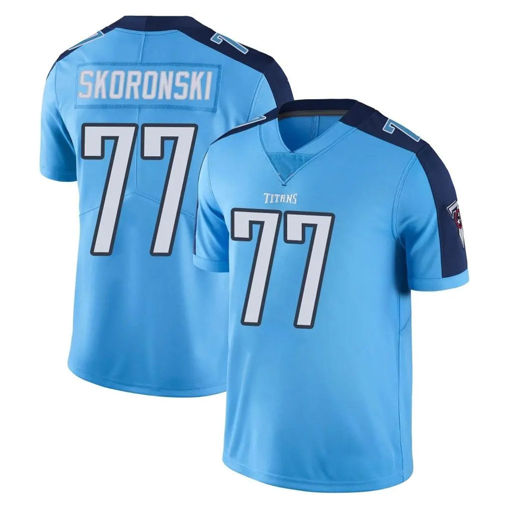 Boles T.Titans #77 Peter Skoronski Player Light Blue Limited Color Rush Home Game Stitched Jerseys