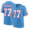 Boles T.Titans #77 Peter Skoronski Player Light Blue Oilers Throwback Home Game Stitched Jerseys