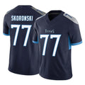 Boles T.Titans #77 Peter Skoronski Player Navy Limited Vapor F.U.S.E. Home Game Stitched Jerseys