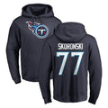 Boles T.Titans #77 Peter Skoronski Player Navy Logo Pullover Hoodies Home Game Stitched Jerseys