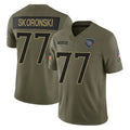Boles T.Titans #77 Peter Skoronski Player Olive Limited 2025 Salute to Service Home Game Stitched Jerseys