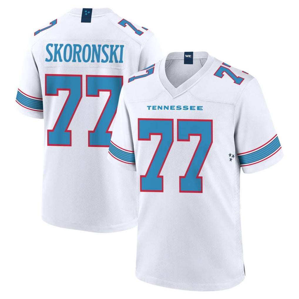 Boles T.Titans #77 Peter Skoronski Player White 2026 Game Home Stitched Jerseys