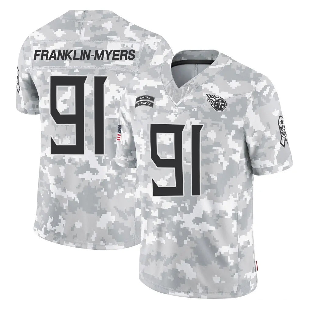 Boles T.Titans #91 John Franklin-Myers Player Arctic Camo Limited Salute to Service Home Game Stitched Jerseys